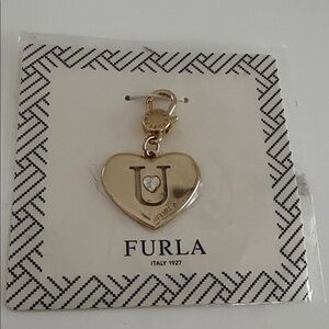 Furla Gold Heart U Charm Pendant